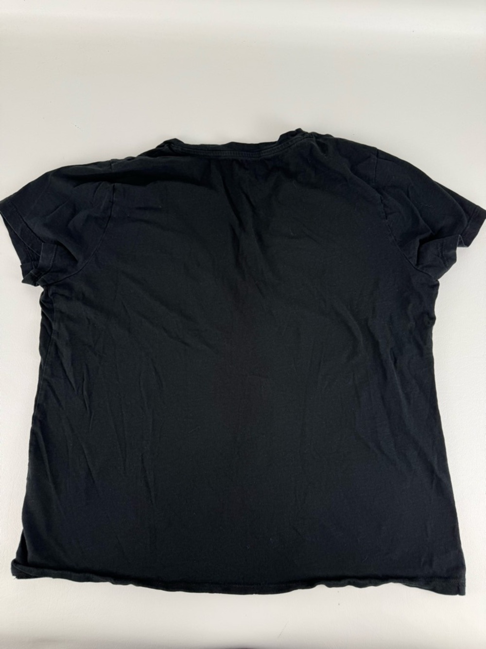 Madewell Whisper Cotton V-Neck Tee in True Black - Picture 5 of 5